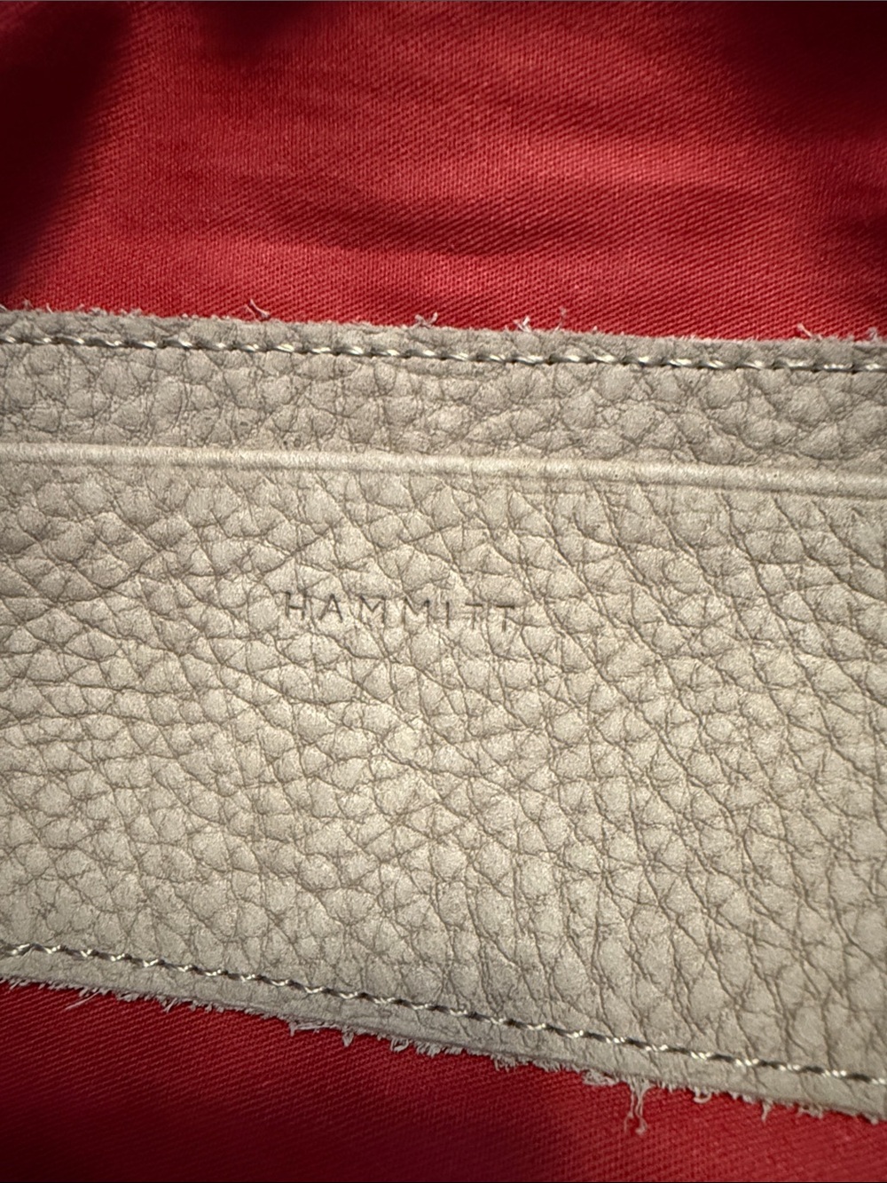 Hammitt Andersen Leather Tote Grey Natural with Gold Hardware - Picture 2 of 9